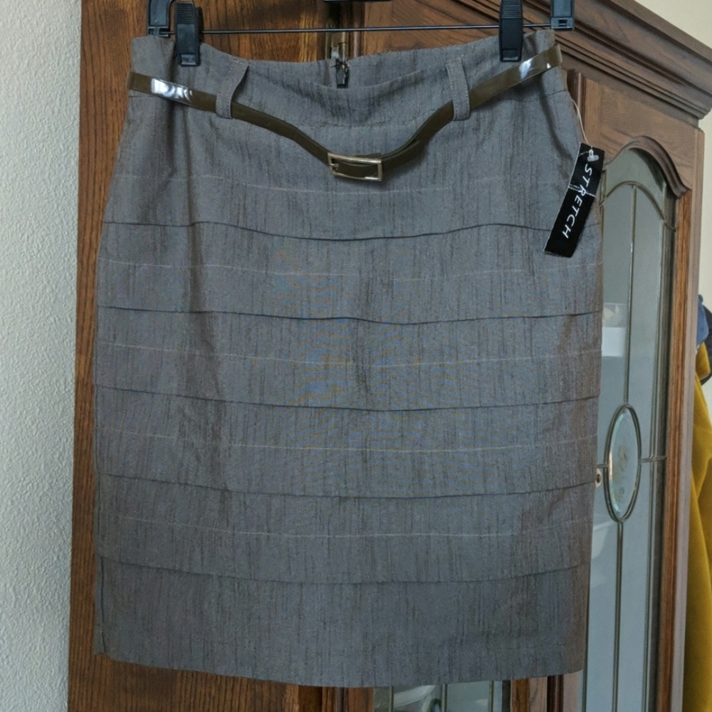 Horizontal Pleated Skirt